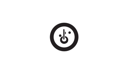 
Music logo black simple flat icon on white background
