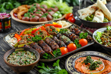 A Feast for the Eyes: This Mezze Platter Embodies the Culinary Delights of Traditional Turkish Cuisine