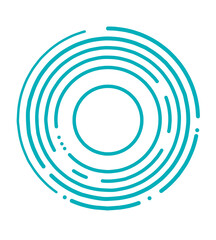 abstract blue circle geometric element