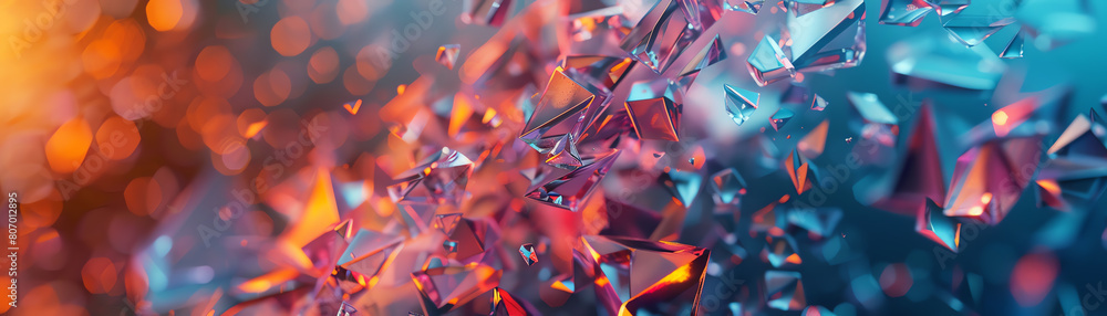 Poster capture the dynamic fusion of abstract shapes in a side view composition