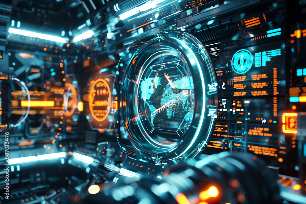 Poster capture the essence of futuristic technologies through a frontal view