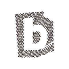 Paper Cut Letter B Design