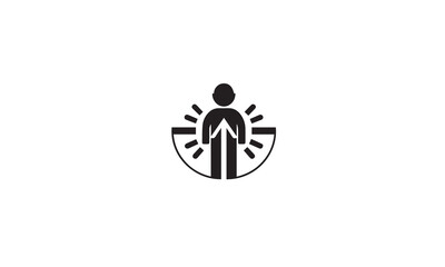 
Cooperation logo design black simple flat icon on white background
