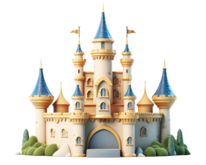 PNG Castle architecture building white background.