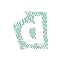 Paper Cut Letter D Design