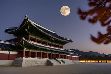 full moon .Generayive AI