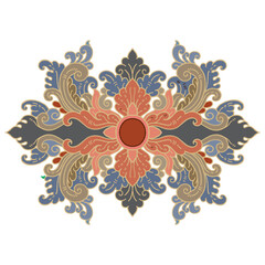 Floral traditional ornament Hand drawn illustration vector