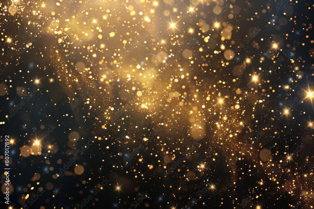Poster mesmerizing image capturing a golden glitter background. radiating with sparkling lights and shimmer