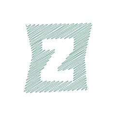 Paper Cut Letter Z Design
