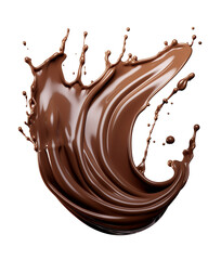 Rich dark chocolate flowing in slow motion.