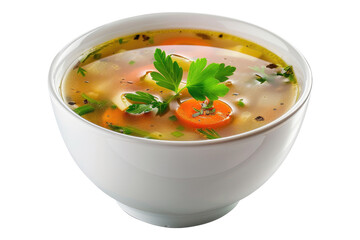 Soup creation isolated on transparent background