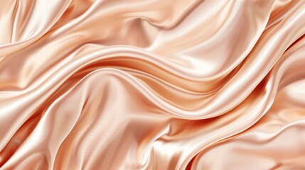 Obraz premium Elegant Peach Silk Fabric Texture with Graceful Flowing Waves