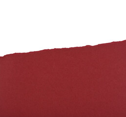 Cartulina rasgada de color rojo, recurso gráfico
