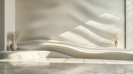 Soothing Abstract Rhythms, minimal and modern design with gentle shadows for wellness.