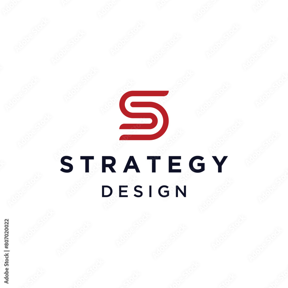 Poster initial letters sd d s ds with simple path shape line art logo design