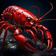 red lobsters for a luxurious meal, ai-generatet