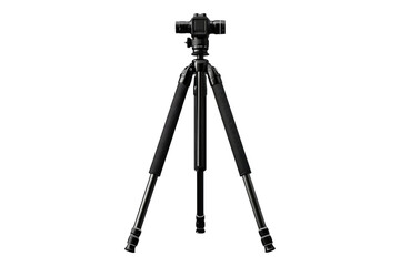 Tripod black color isolated on transparent background