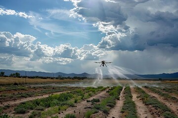 A weather modification experiment using cloudseeding drones to control rainfall over droughtaffected areas