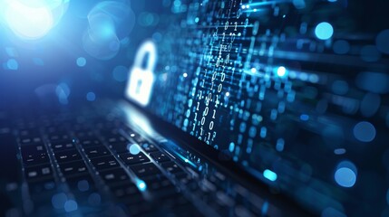 Obraz premium Utilize digital encryption to secure network devices, ensuring privacy and robust internet security with comprehensive firewall protections.