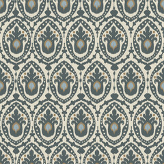 Ethnic wallpaper, seamless fabric pattern, abstract ikat, carpet, fabric, batik