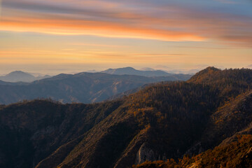  Beautiful view of mountains from Moro Rock view of the Sequoia National Park. California