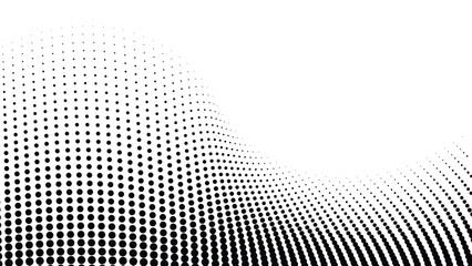 Black and white halftone dots pattern. abstract vector background