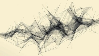 An artistic rendering of a single line creating multiple shapes