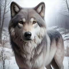 wolf in winter