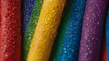 Generative AI picture, bisexual gay person with rainbow flag, LGBT people gay pride month