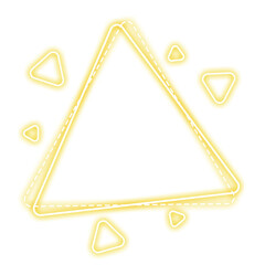 yellow frame triangle neon light