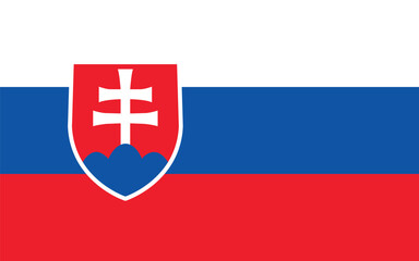 Obraz premium National Flag of Slovakia. Slovakia Flag.