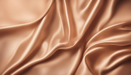 Fototapeta premium Copper toned background, silk drapery backdrop