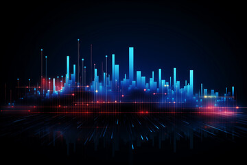 Abstract technology digital line electronic network data innovation concept background.