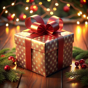giftbox chismas, realistic, 4k, 8k, 