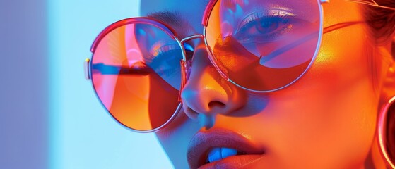 Capture the essence of tomorrows fashion with vibrant colors and sleek metallic textures Show a unique