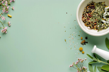 Herbal Haven: A Mockup Medley with Assorted Dried Herbs