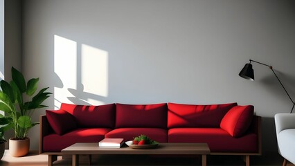 interior of a living room with a sofa