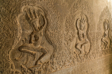 Bas relief in Angkor Wat, Cambodia