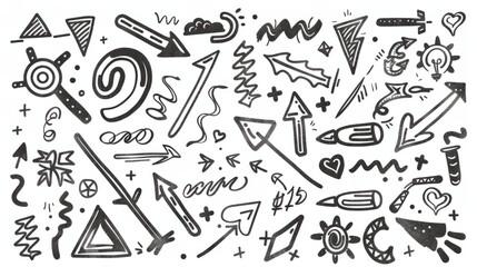 hand drawn vector arrows generative ai