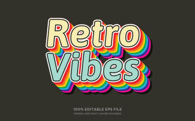 Fototapeta premium Retro 3D editable text style effect 