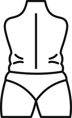 Liposuction intervention icon outline vector. Medicine skin. Shape procedure