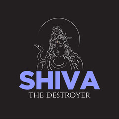 shiva the destroyer Vector Art work Mahashivratri, Tshirt Pring Hindu God Shiva Image 