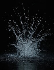 Obraz premium water splash isolated on black