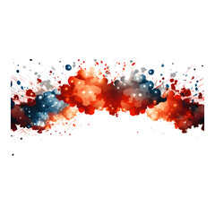 Explosion border isolated on a transparent background. Vector explosion particles
