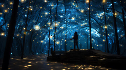 Starry Canopy: Imagine lying on your back, gazing at constellations.