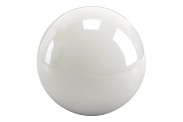 white color ball isolated on transparent background