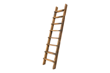 Wall ladder isolated on transparent background
