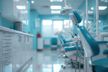 Blurred dental clinic background Blurred interior of a modern dental office