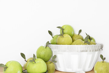 green apples in a basket