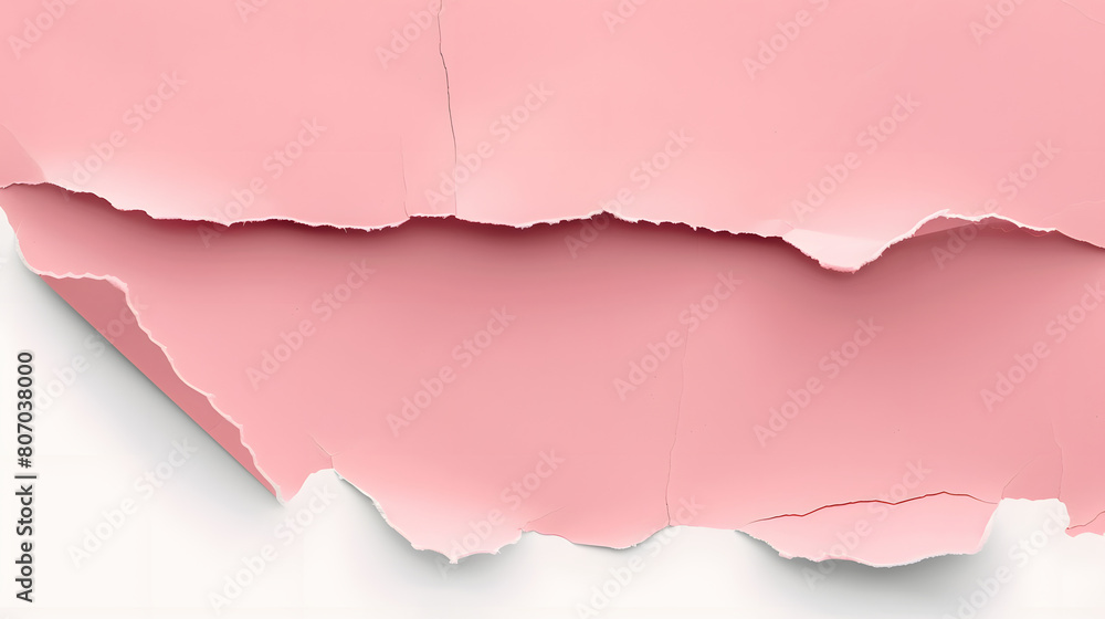 Poster torn pink paper background with space for text ai